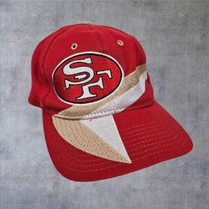 San Francisco 49ers Vintage 90s Logo Throwback Wool Blend Snapback Cap Hat‎